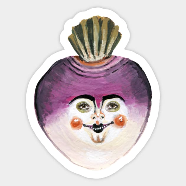 Turnip face Sticker by KayleighRadcliffe